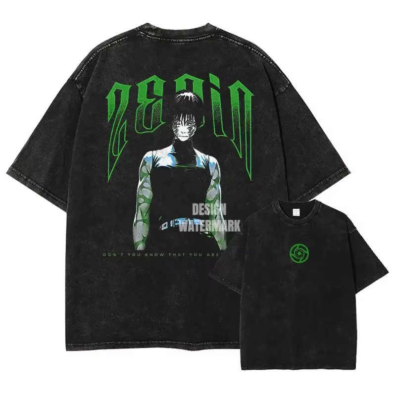 Anime j-jujutsu k-kaisen t-shirts Vintage lavé CHOSO T-shirt surdimensionné à manches courtes Fushig