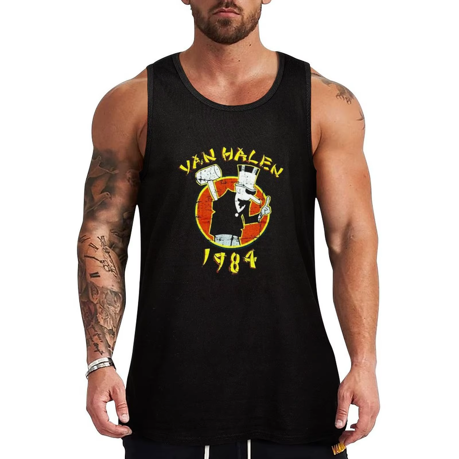 Old Man Van 1984 Tank Top Workout Tank Top Respirant Athletic Fitness Sans manches