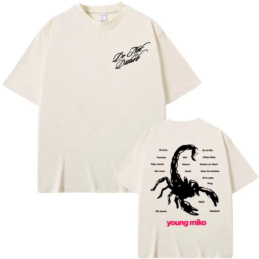 T-shirt imprimé Singer Young Miko Do Not Disturb pour hommes et femmes, mode Hip Hop Pop Music, t-sh