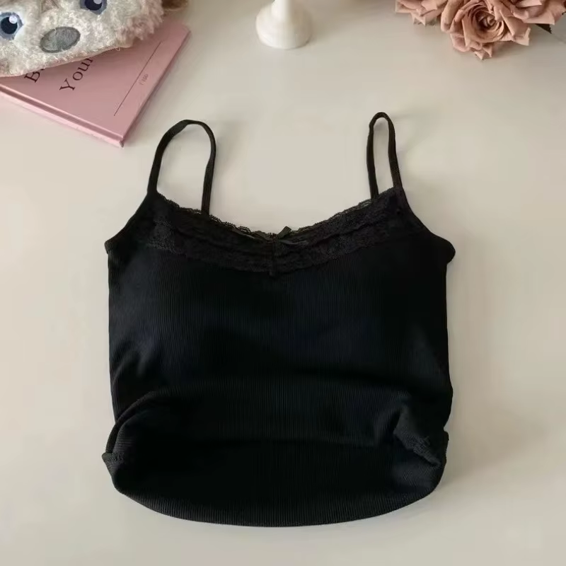 Crop Top en Dentelle pour Femme, Tricot en Y, Crop Top, Sexy, Slim, Doux, Dos aux