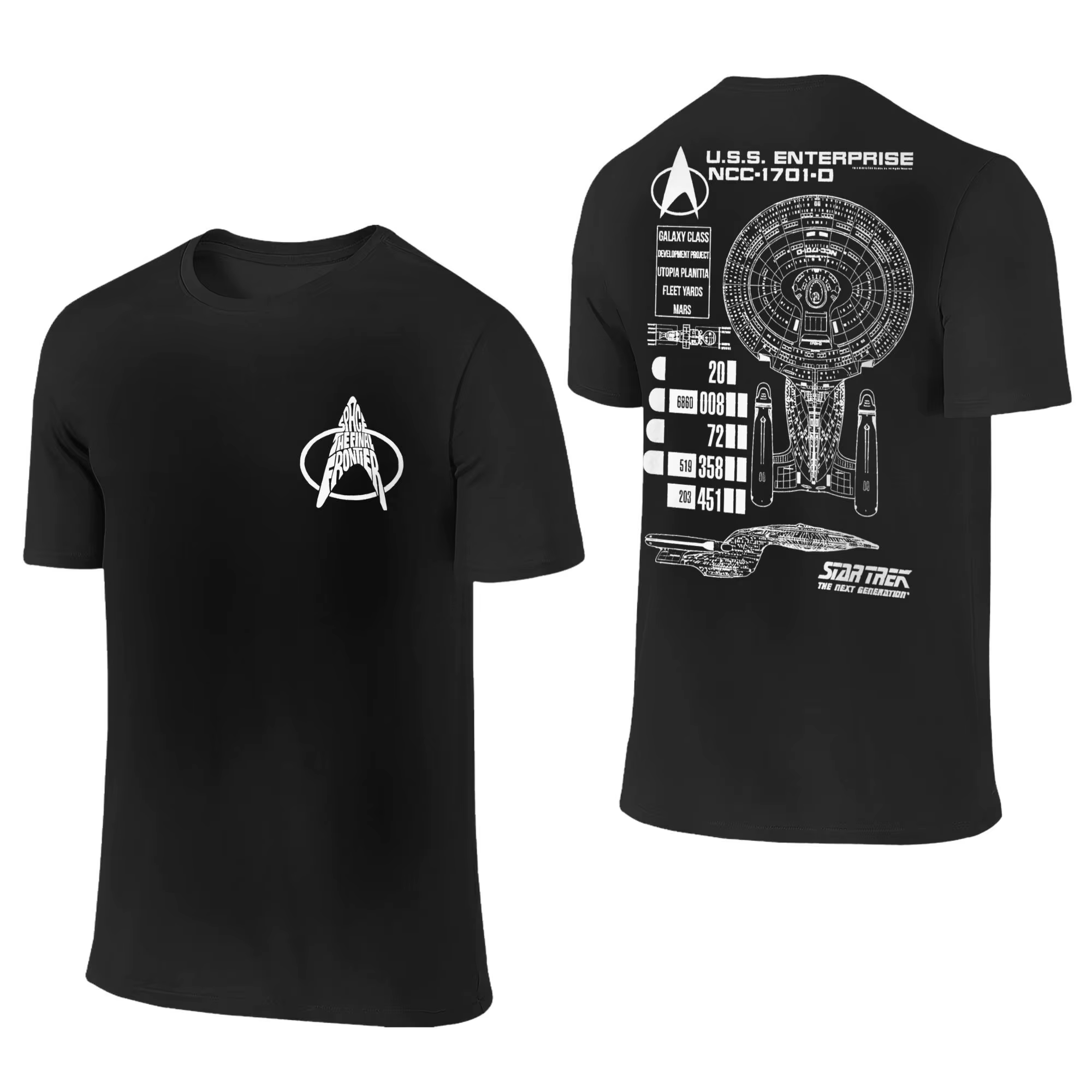 Stars Treks film t-shirts hommes femmes 100% coton drôle T-Shirt col rond schéma d'entreprise améric