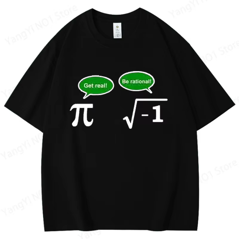 T-shirt pour homme de haute qualité 100% coton, design amusant avec motif mathématique imprimé, coup