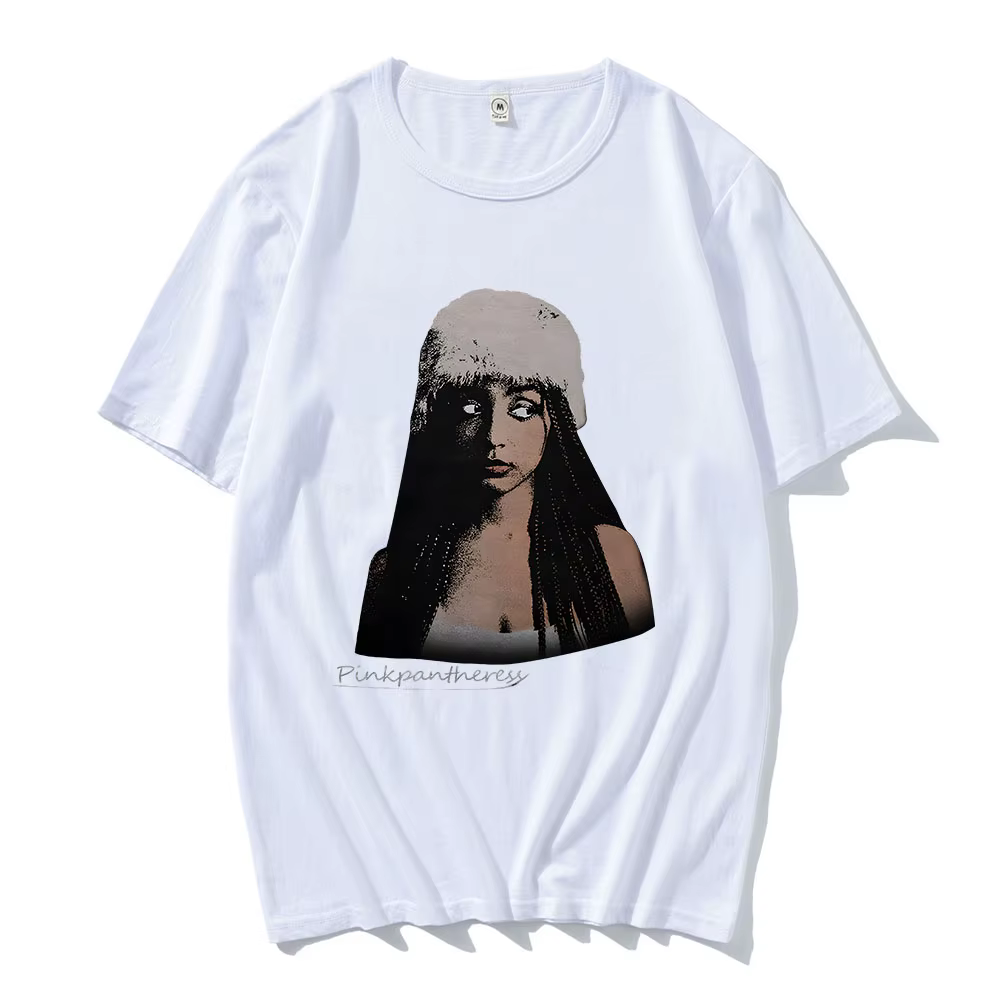 T-shirt manches courtes femme, estival et confortable, en coton, Hip Hop, Singer PinkPantheress, Har