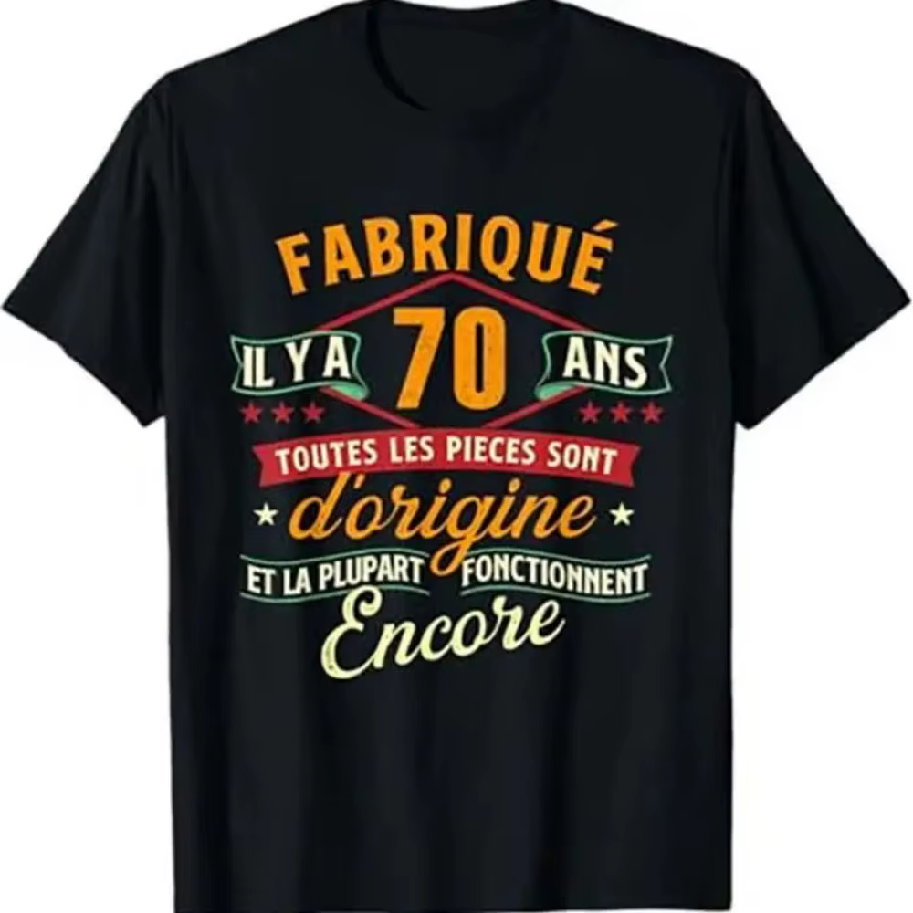 T-shirt humoristique « 70 ans avant la lettre » pour le 70e anniversaire - Noir - T-shirt d'été à ma