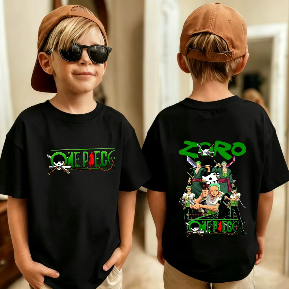 T-shirts à manches courtes pour garçons et filles, vêtements d'été pour enfants, t-shirts d'anime Lu