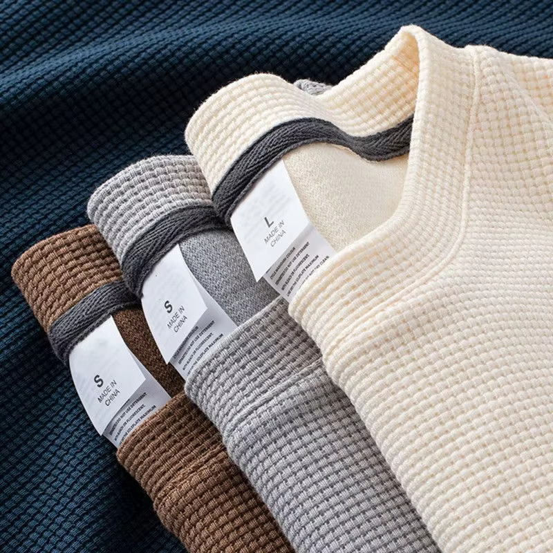 T-shirt gaufré à manches courtes pour hommes et femmes, haut d'été japonais à col rond et demi-manch