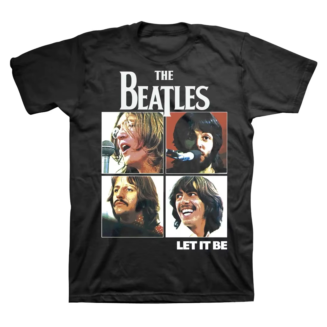 Let It Be T-Shirt Beatles T-shirt noir unisexe cadeau famille haut de gamme luxe est pour hommes et 