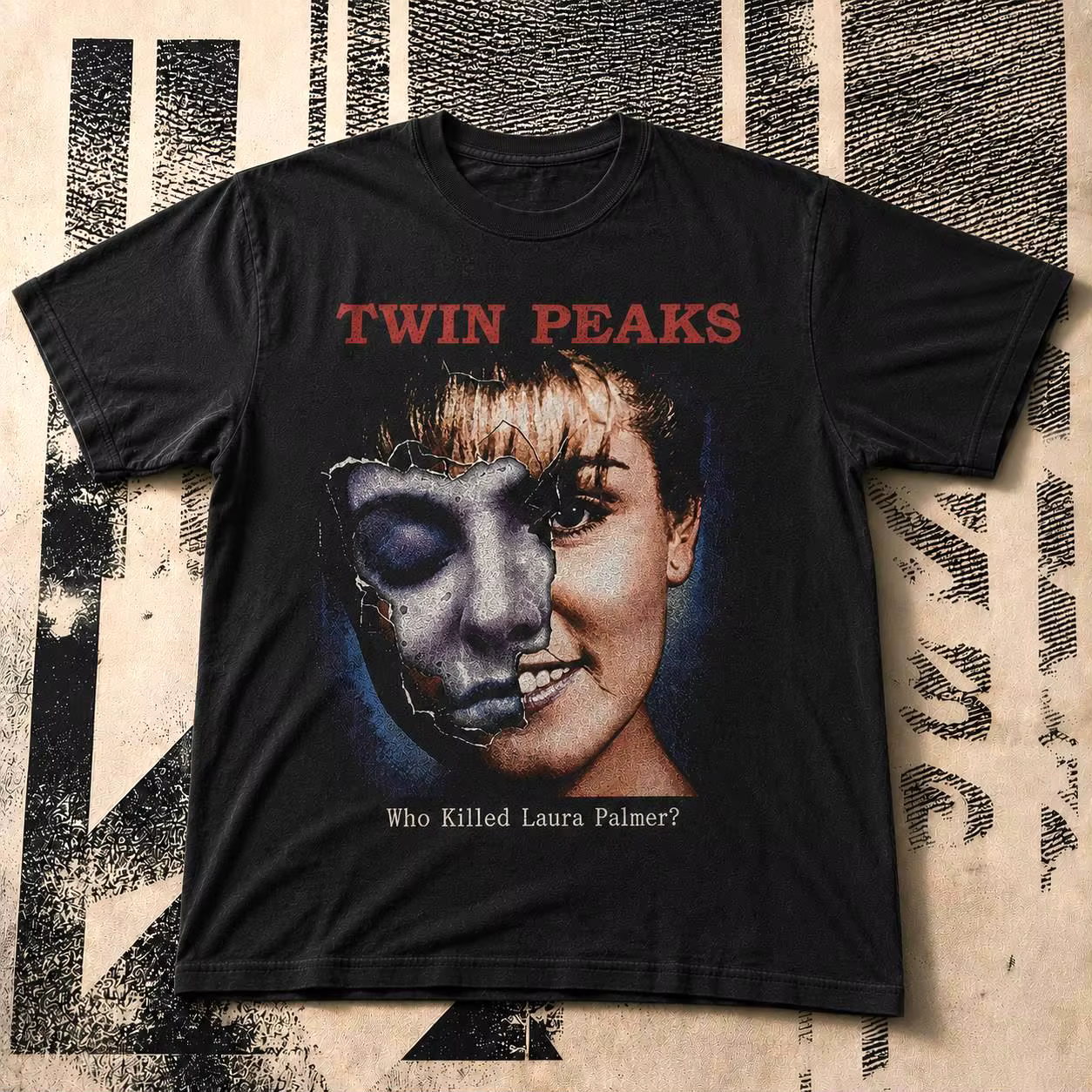 T-shirt graphique Twin Peaks Laura Palmer des années 90 pour femmes, en coton et respirant, à manche