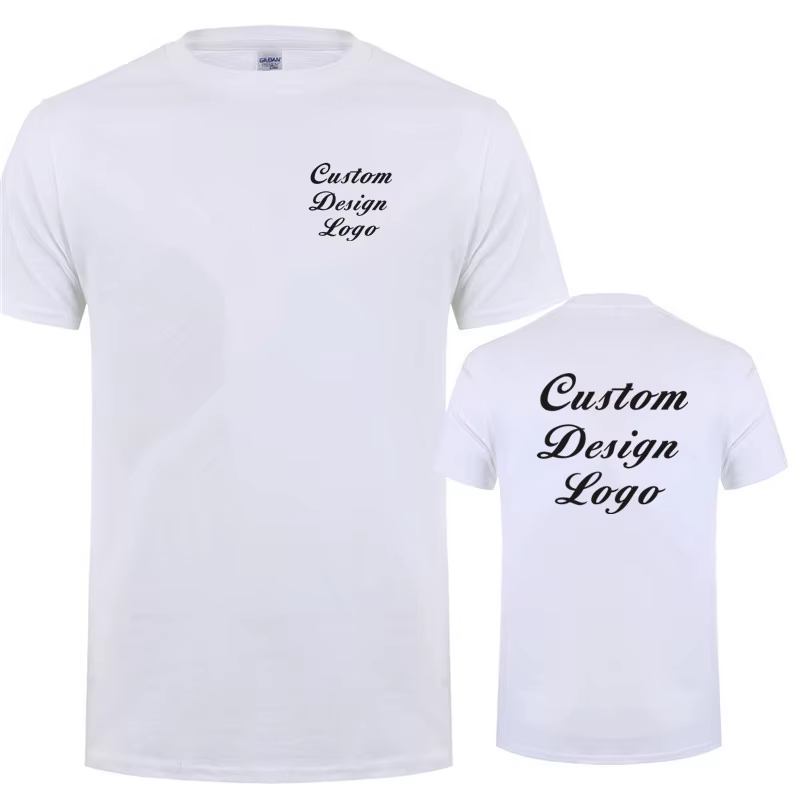Conception personnalisée t-shirt votre propre Logo hommes t-shirts occasionnels coton à manches cour