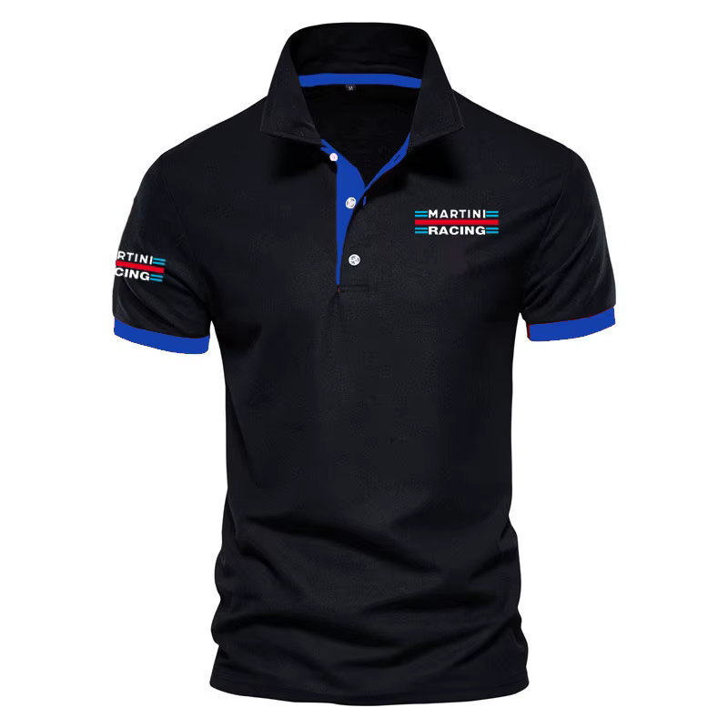 Martini Racing impression mode nouveau homme T-shirt été couleur unie à manches courtes de haute qua