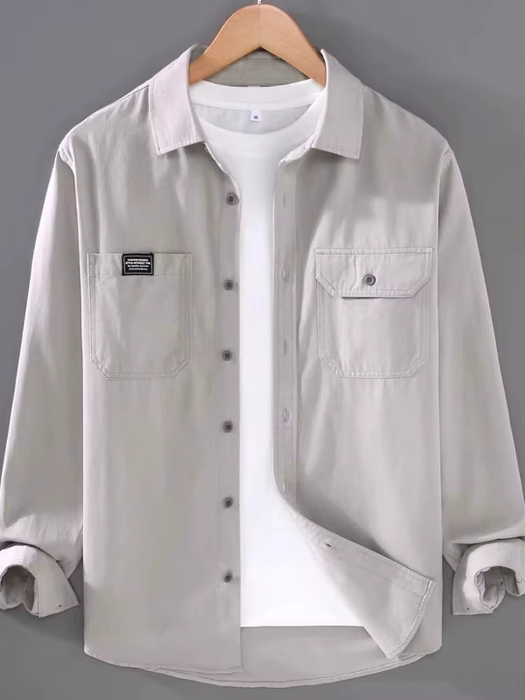 2025 automne et hiver nouvelle chemise de travail pour hommes à manches longues mode décontracté amp