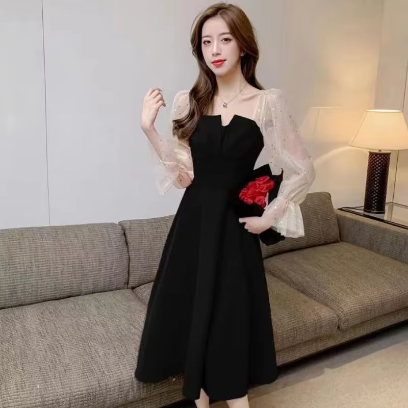 Robes rouges pour femmes fête Style coréen élégant luxe élastique en ventes pleine haute qualité bal