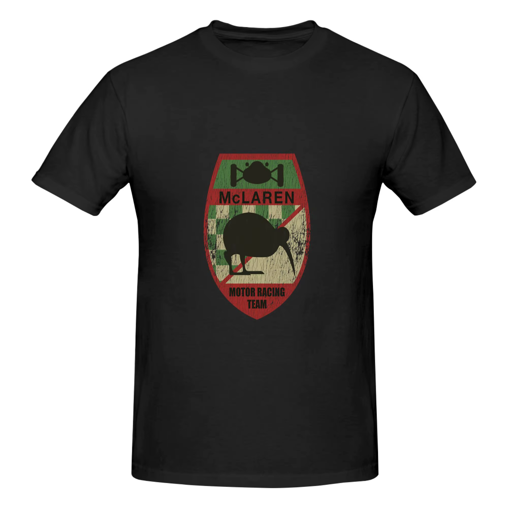 Funny Bruce McLaren Motor Racing Team first logo - 1963 - imprimé vieilli, T-shirt imprimé essentiel