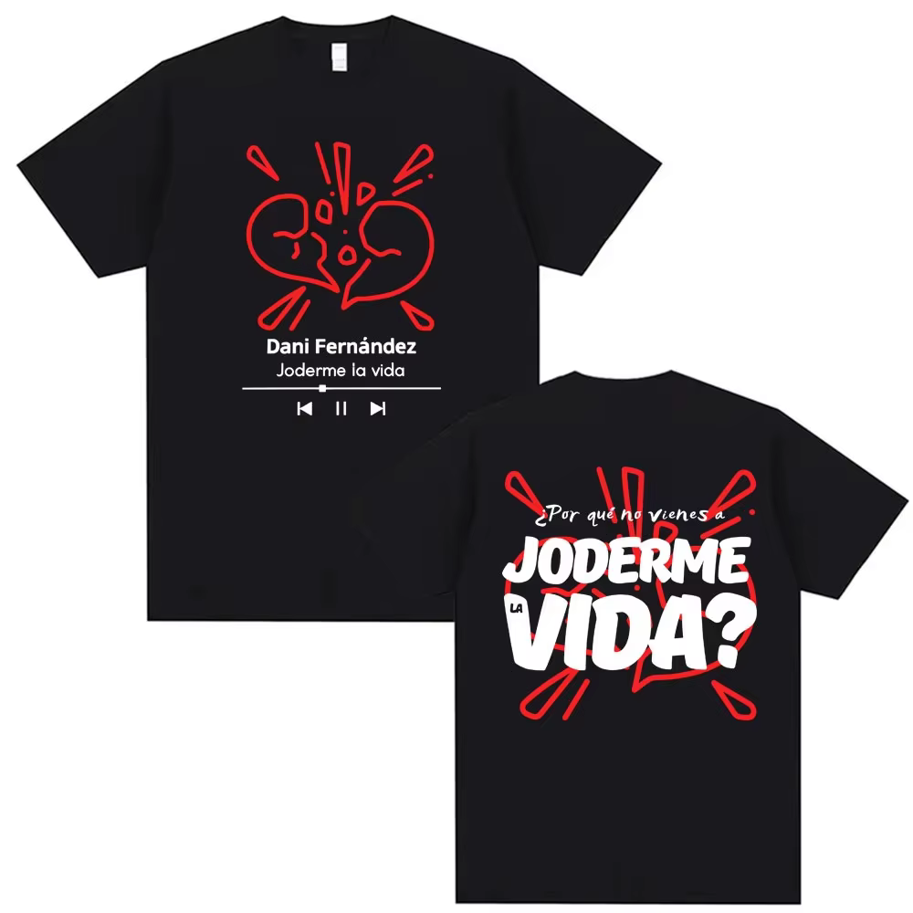 T-shirt unisexe en coton surdimensionné, style rétro, hip-hop, collection 2026 DANI FERNÁNDEZ JODERM