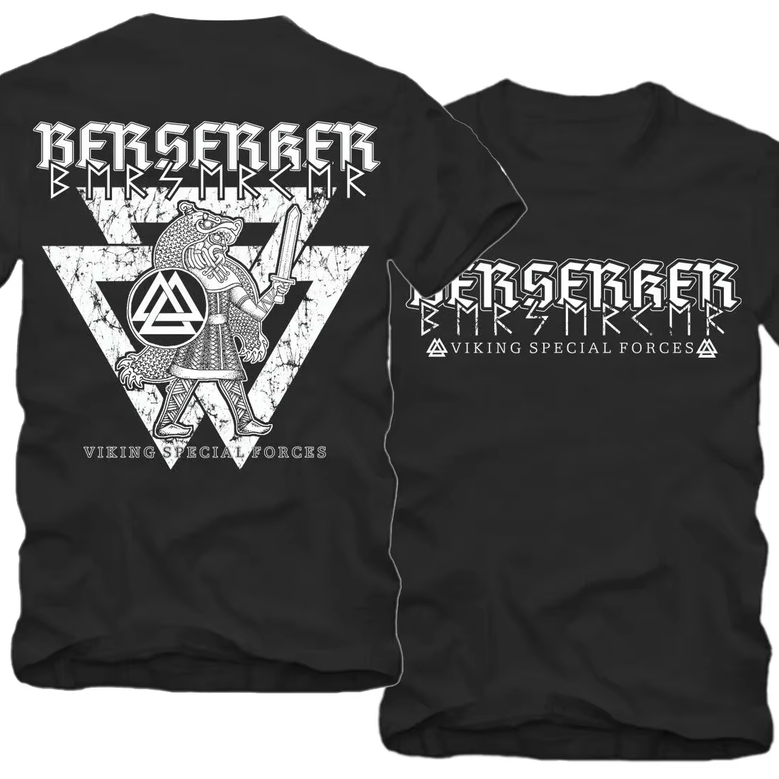 Odin Thor Ragnar Forces Spéciales Guerrier Nordique Berserker T-Shirt 100% Coton O-cou D'été Manches