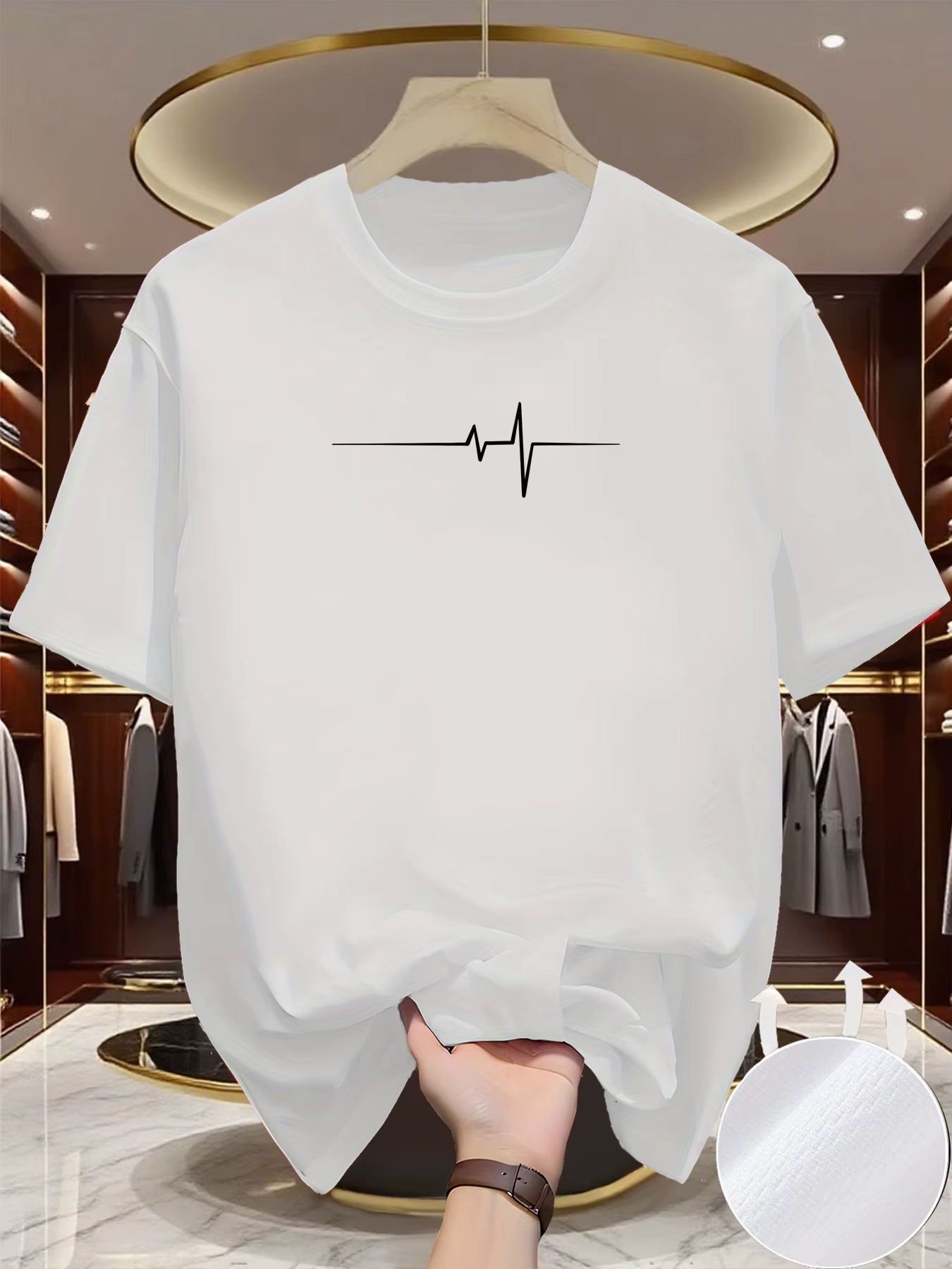 T-shirt homme style simple, décontracté, col rond, manches courtes, respirant, pour le sport et le q