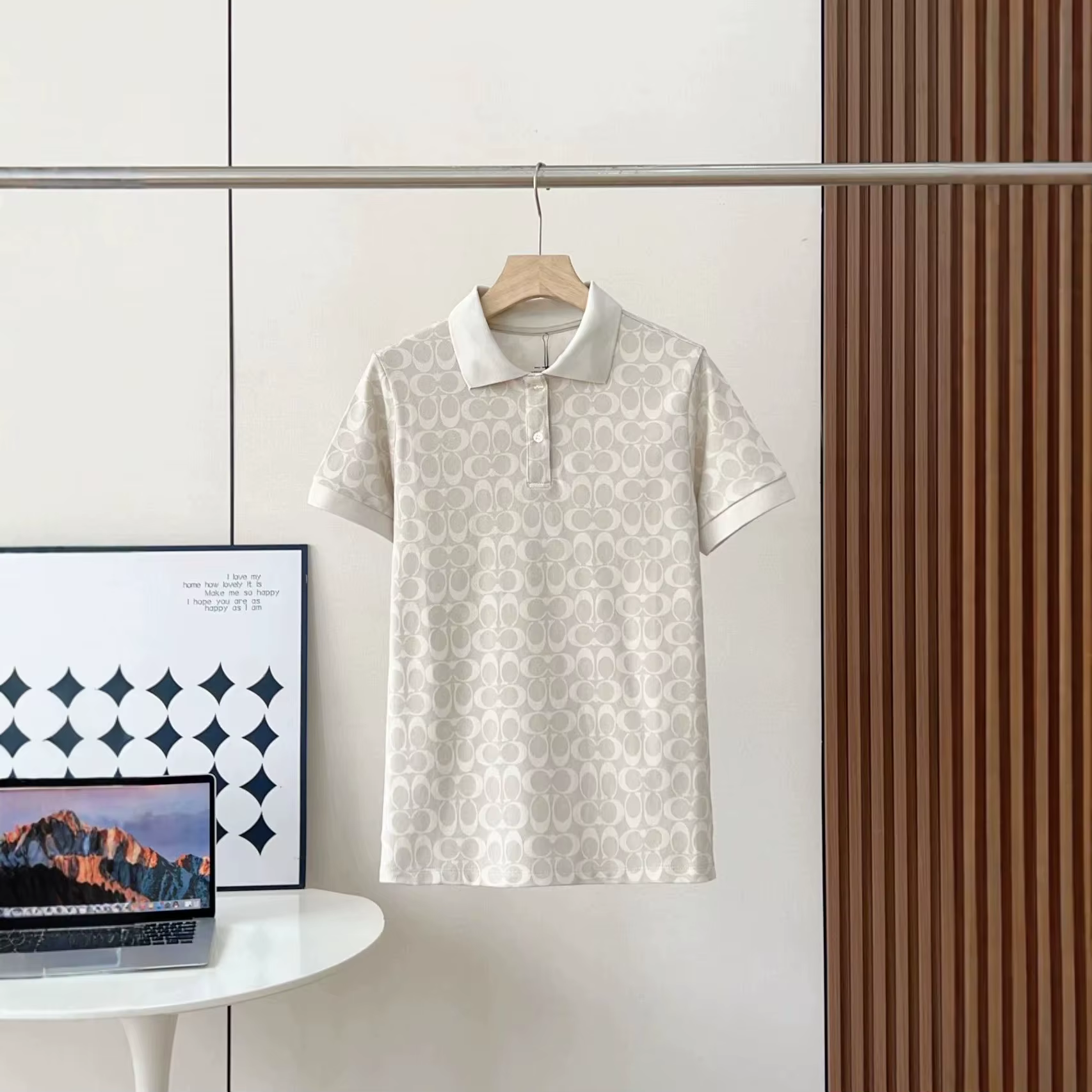 Polo pour femme Kouja, nouvelle collection été, classique, imprimé intégral, décontracté, manches co