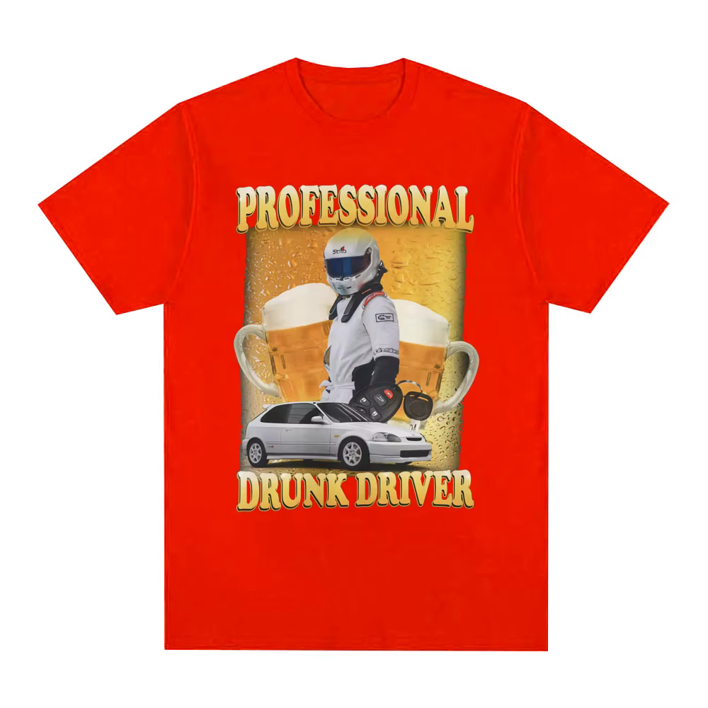 Pilote ivre professionnel drôle Meme T-Shirt hommes femmes mode Vintage à manches courtes T-shirts c