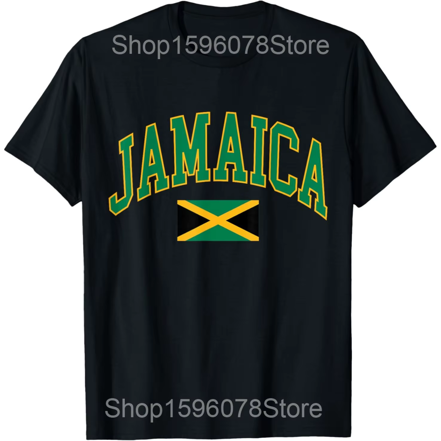 Drôle drapeau de la jamaïque graphique t-shirts hommes femmes pur coton Humor Streetwear t-shirt à m