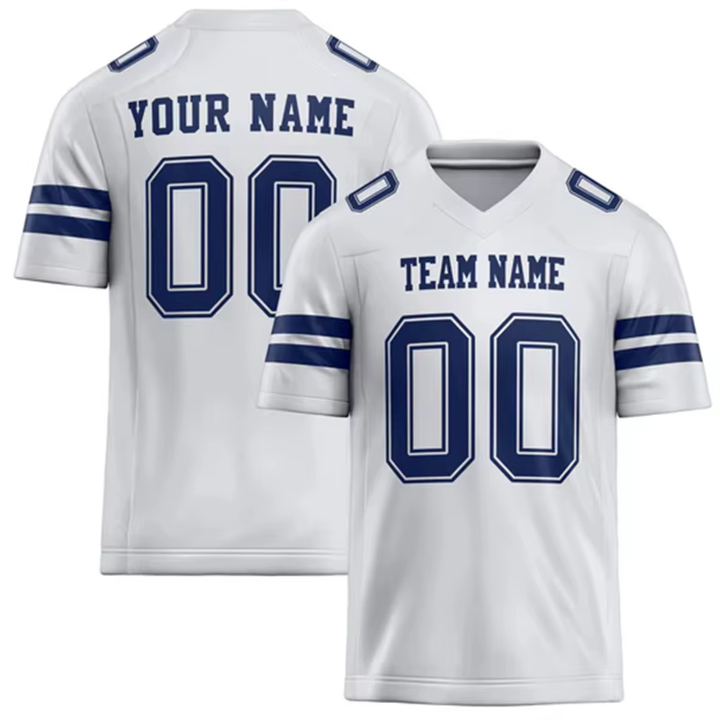 Customized Team Name Number Name Rugby T-shirt Personalized DIY V Neck White Mens Sports T Shirt Loo