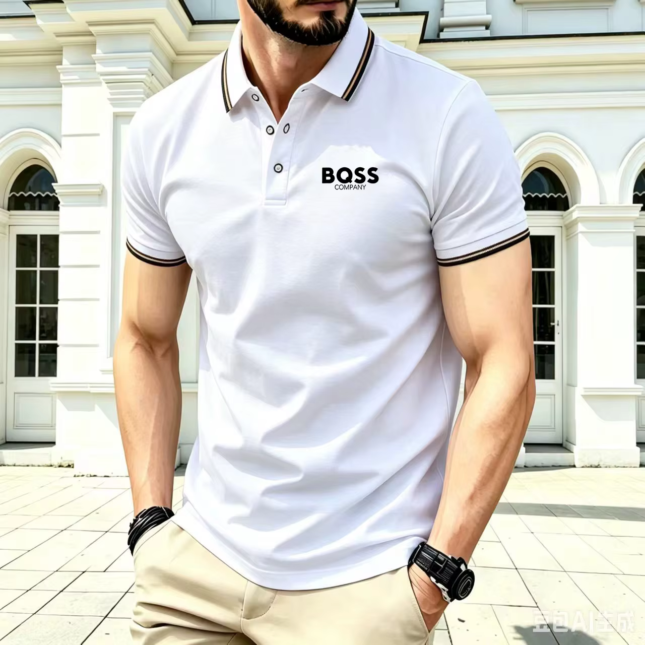 Nouveau Polo Homme Été 2026 à Col Revers Anti-boulochage, Imprimé, Manches Courtes, Décontracté, Ten