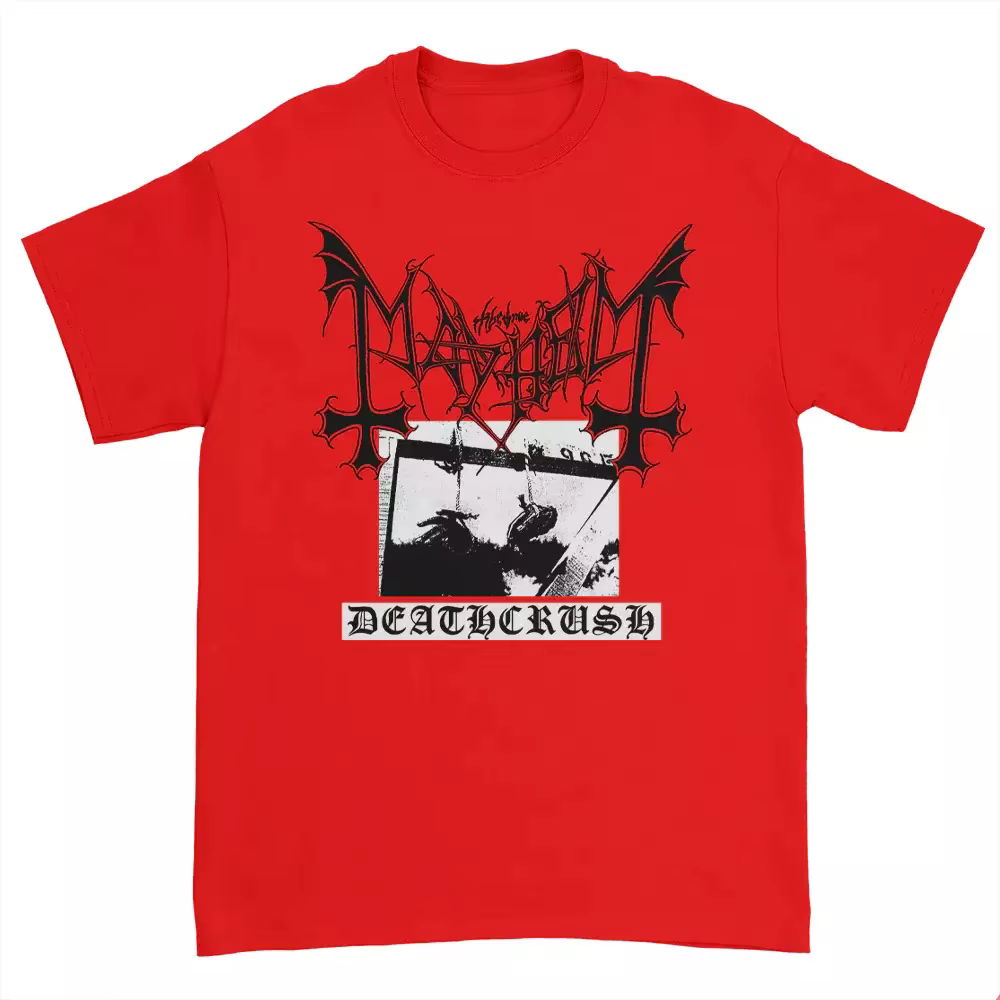 T-shirt surdimensionné en coton de haute qualité, streetwear hip hop, cadeau Mayhem Deathcrush pour 