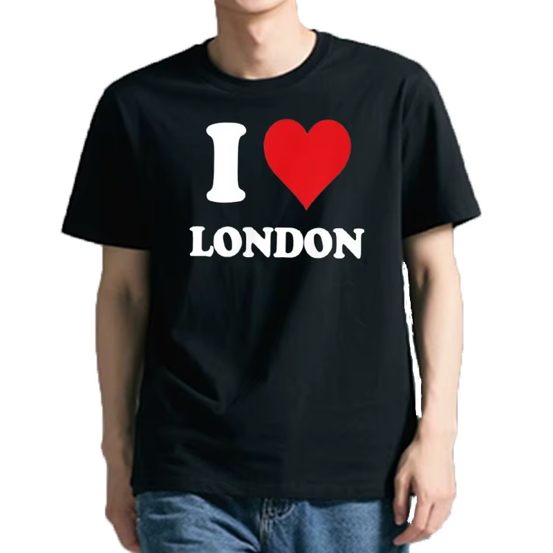 J'aime londres t-shirts tour Eiffel conception drôle Bus à deux étages drapeau britannique mode t-sh