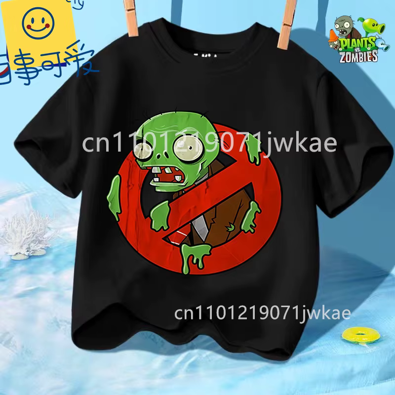T-shirt d'été à col rond pour garçons et filles, vêtements décontractés pour tous les jours, Plants