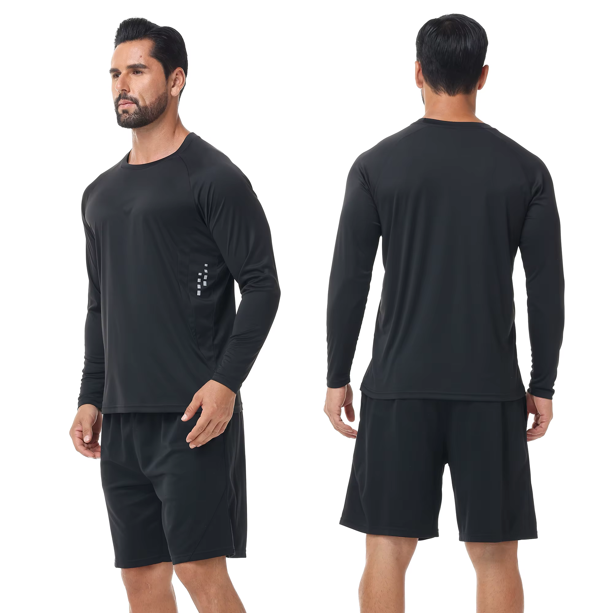 T-shirt à manches longues UPF 50+ pour hommes, haut respirant anti-UV, pull pour la pêche sportive, 