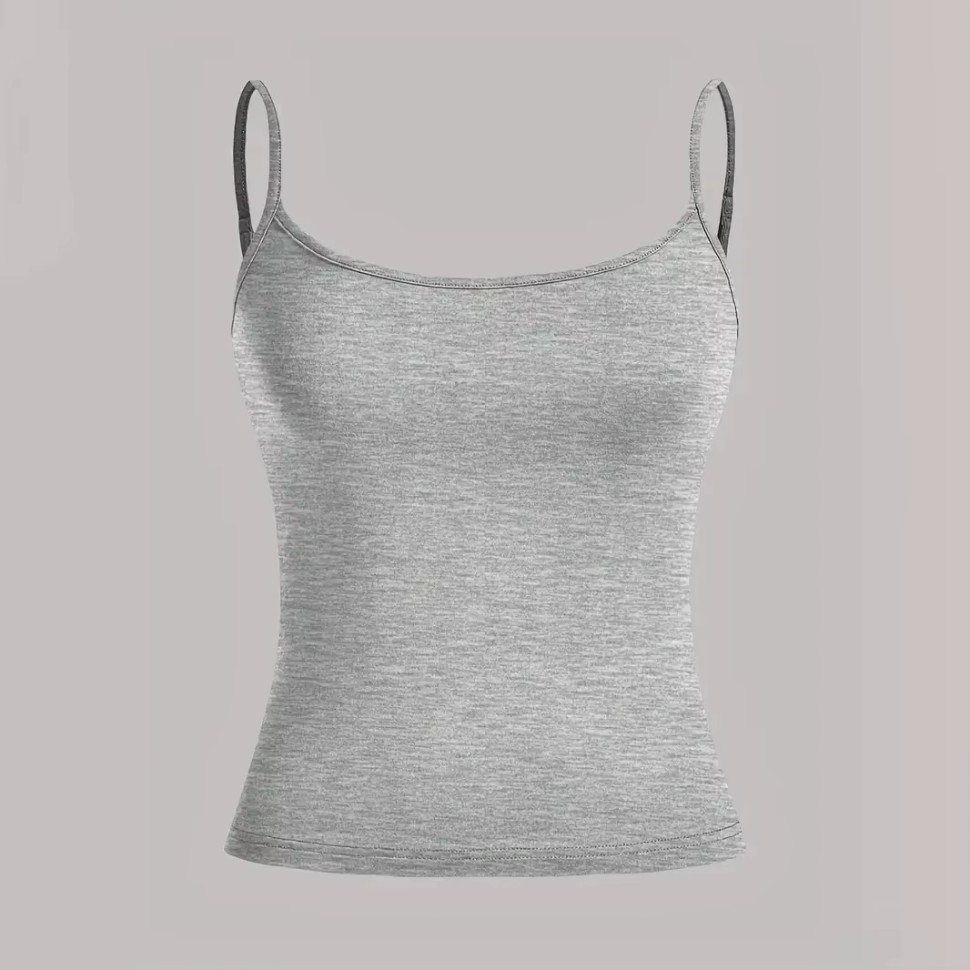 Débardeur à bretelles pour femmes, haut Slim pour mode d'été, polyvalent, décontracté, respirant, ti