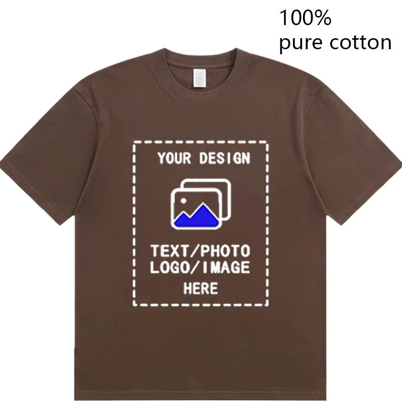 T-shirts pour hommes sur mesure, en coton, à col rond et manches courtes, adaptés aux rassemblements