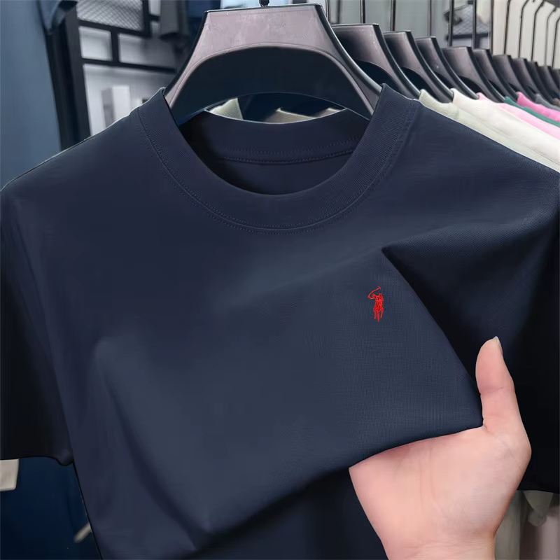 T-shirts classiques unisexes en coton 100% à col rond et manches courtes, couleur unie, basiques, po
