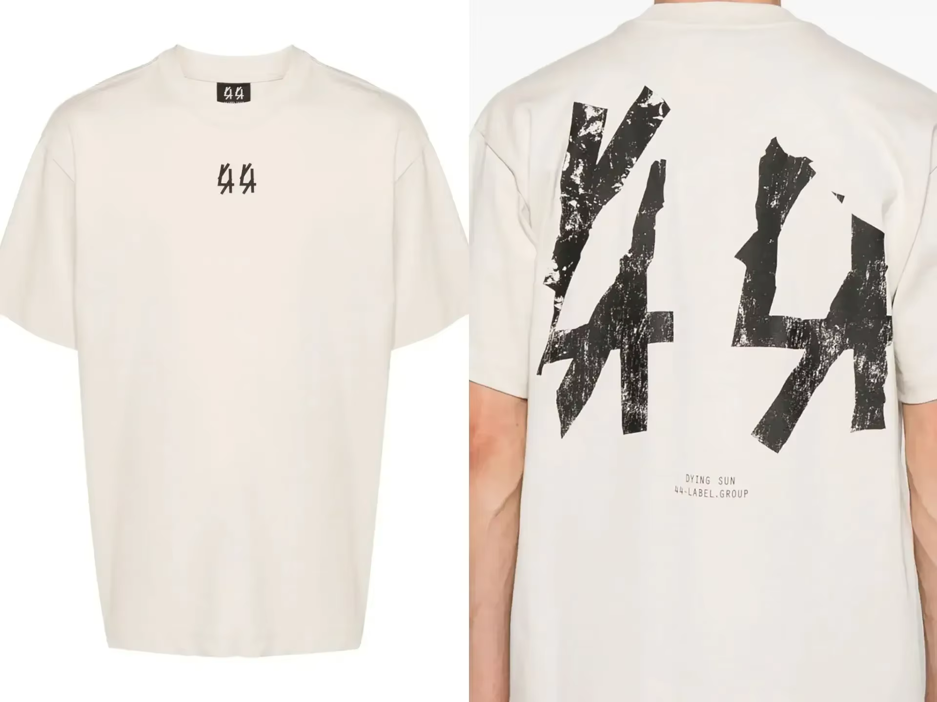 T-shirt en coton 2026 44 LABEL GROUP pour homme et femme, imprimé lettres Hip Hop, T-shirt de qualit