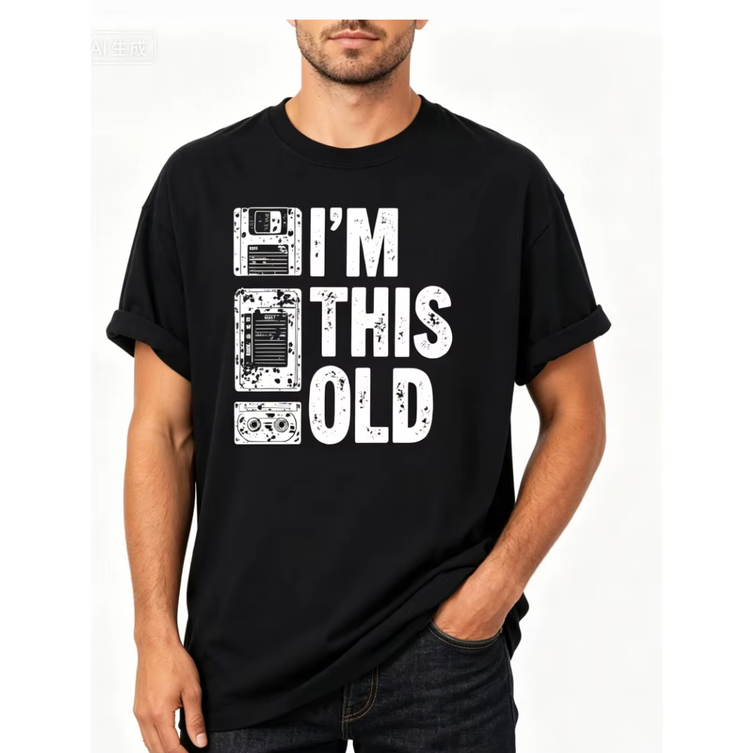 T-shirt confortable au style rétro, T-shirt TV rétro, T-shirt amusant sur le thème de la vieillesse,