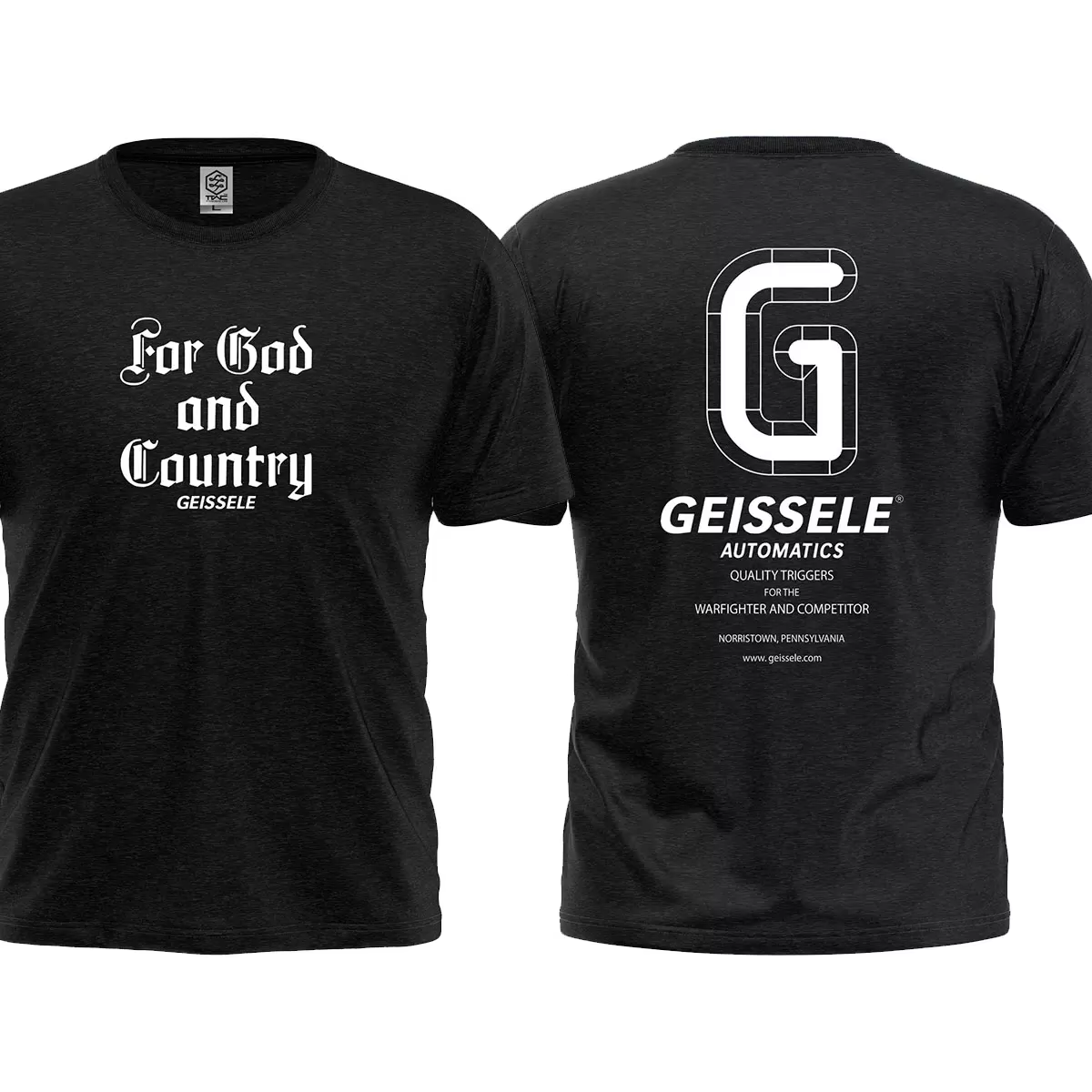 ‌ Geissele Automatics T-shirt tactique à manches courtes et col rond T-shirt tactique en pur coton T