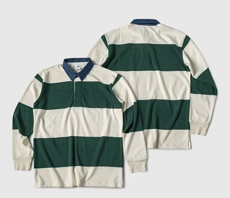 Ivy Prep Polo pour homme, mode campus vintage, t-shirt rayé boutonné, non stock