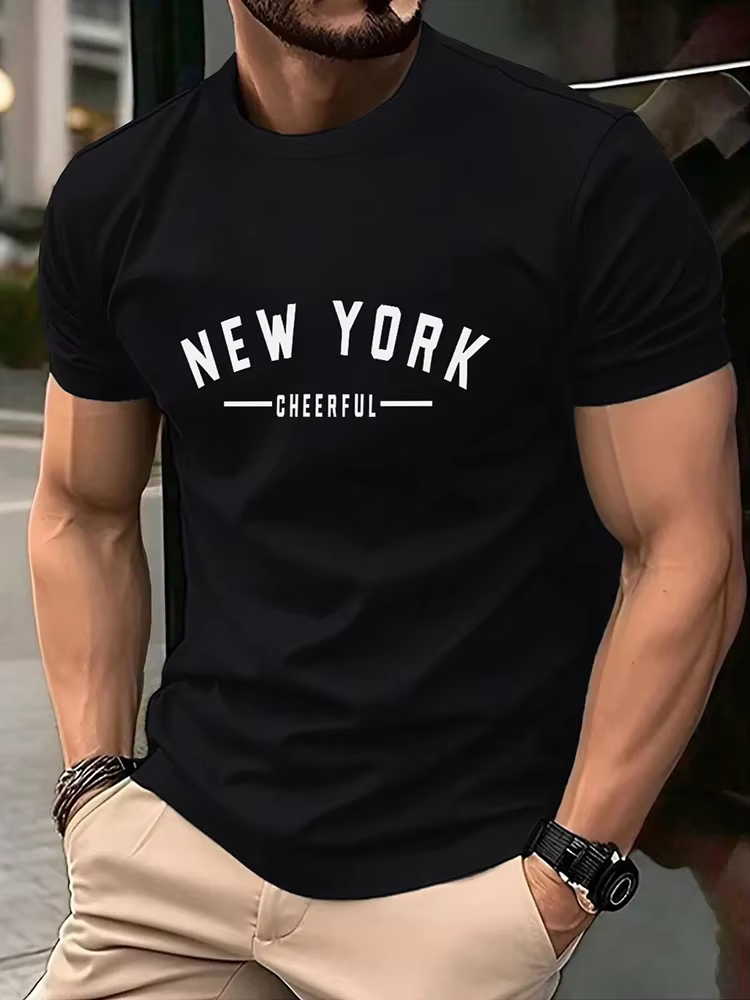 T-shirt pour homme de haute qualité 100% coton à manches courtes, haut décontracté pour l'été, mode 