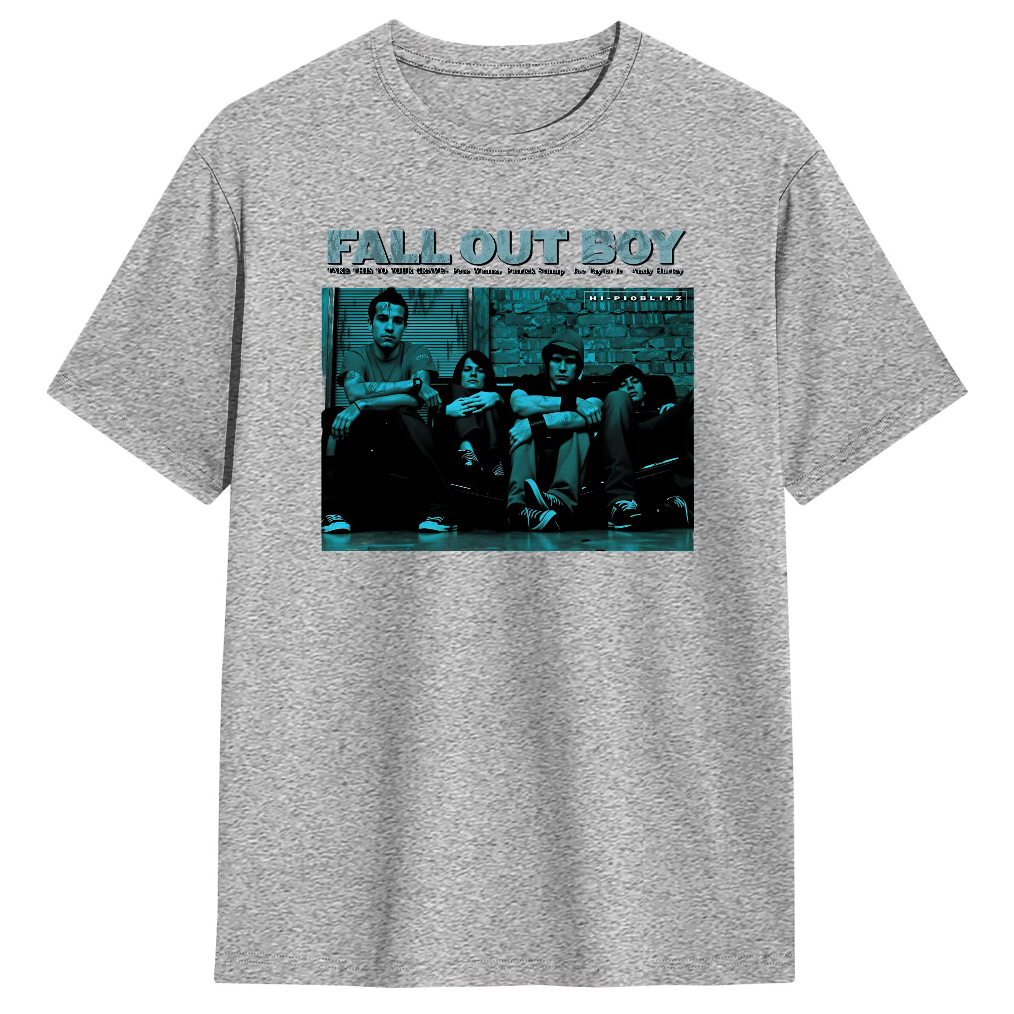 T-Shirt Fall Out Boy pour hommes, en pur coton, décontracté, à manches courtes, Streetwear, été