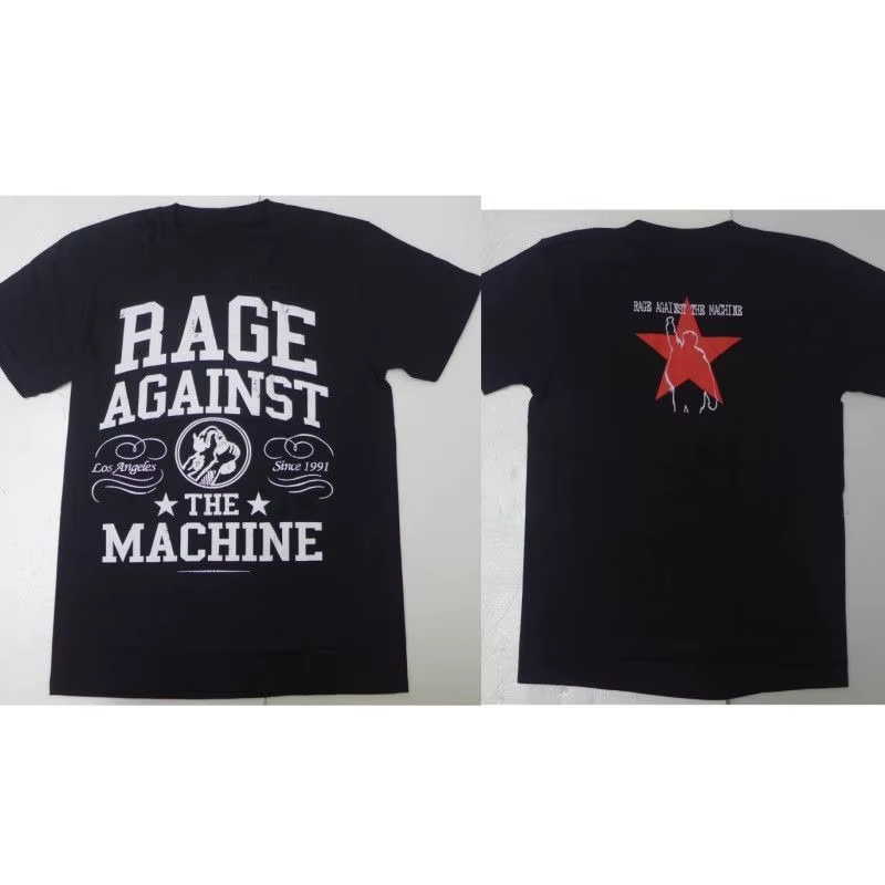 [Version thaïlandaise] "Rage Against The Machine" - T-shirt à manches courtes d'un groupe de rock su