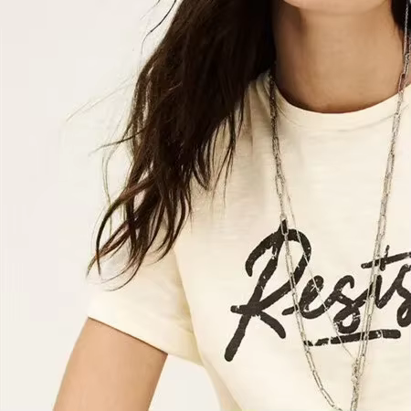 T-shirt vert imprimé lettres pour femme, nouvelle collection printemps 2026, style rétro, manches co