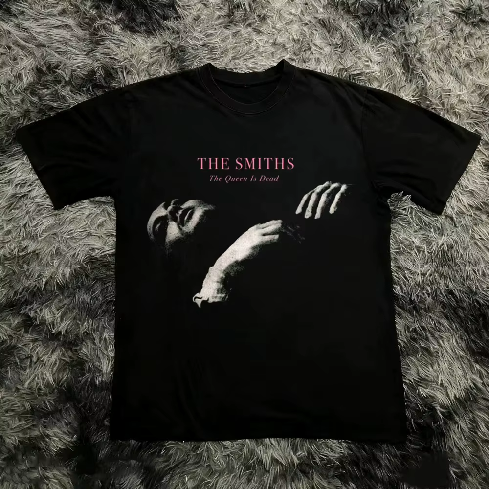 T-shirt rétro THE QUEEN IS DEAD Graphic The Smiths à manches courtes pour hommes et femmes, en coton