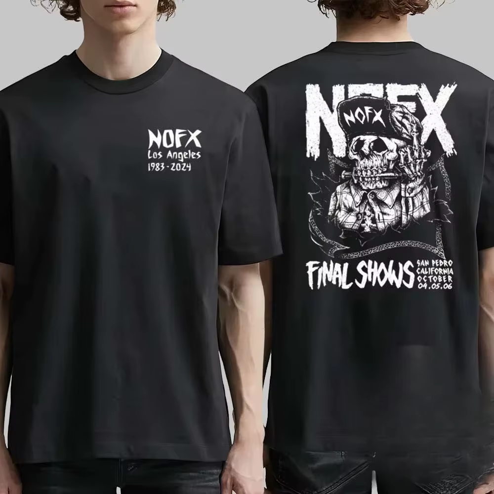 T-shirt NOFX Rock Band Graphic Essentials pour hommes et femmes, marque de mode, décontracté, vintag