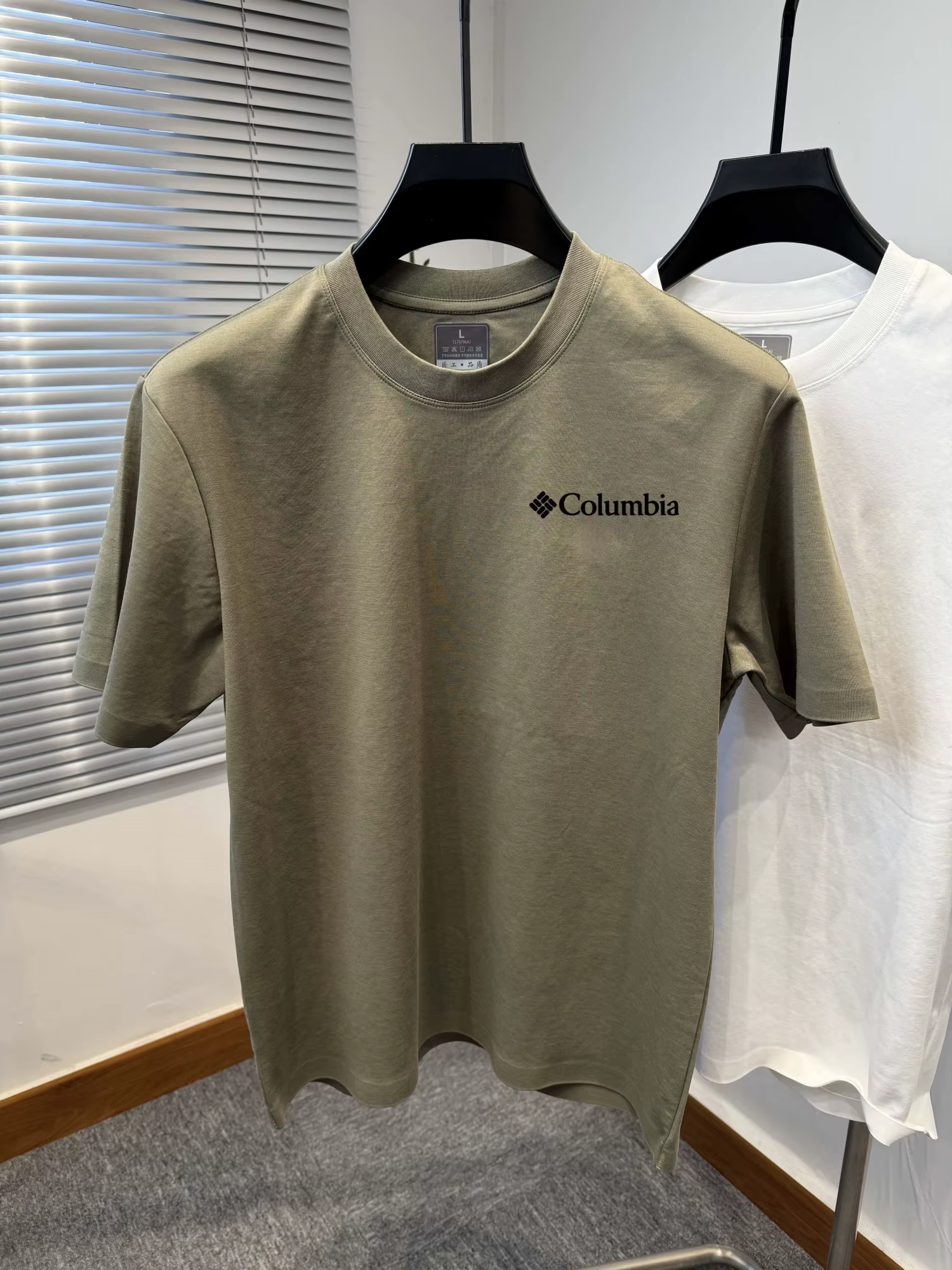 T-shirt à manches courtes pour homme Columbia, coton premium, tissu respirant et doux, vêtement déco