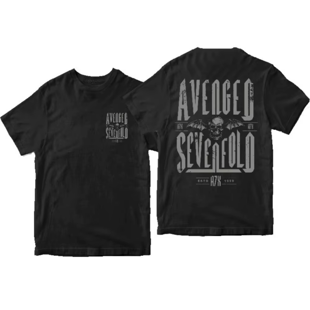 Avenged Sevenfold A7X Metal Band T-Shirt - 1999 Fondé Metalcore Graphique Unisexe Surdimensionné Con