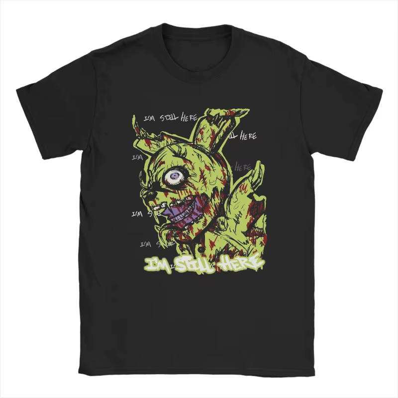 Hommes printemps été piège FNAF à Freddys trompette T-Shirts Vintage 100% coton vêtements Vintage à