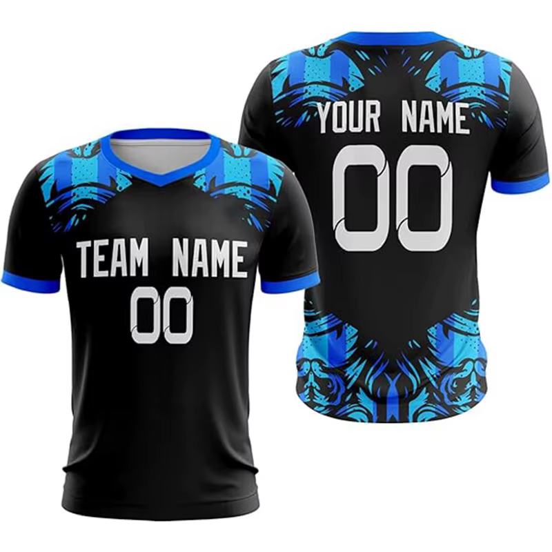 T-shirt avec nom et numéro de l'équipe pour hommes, maillot de Football personnalisé, tendance, grap