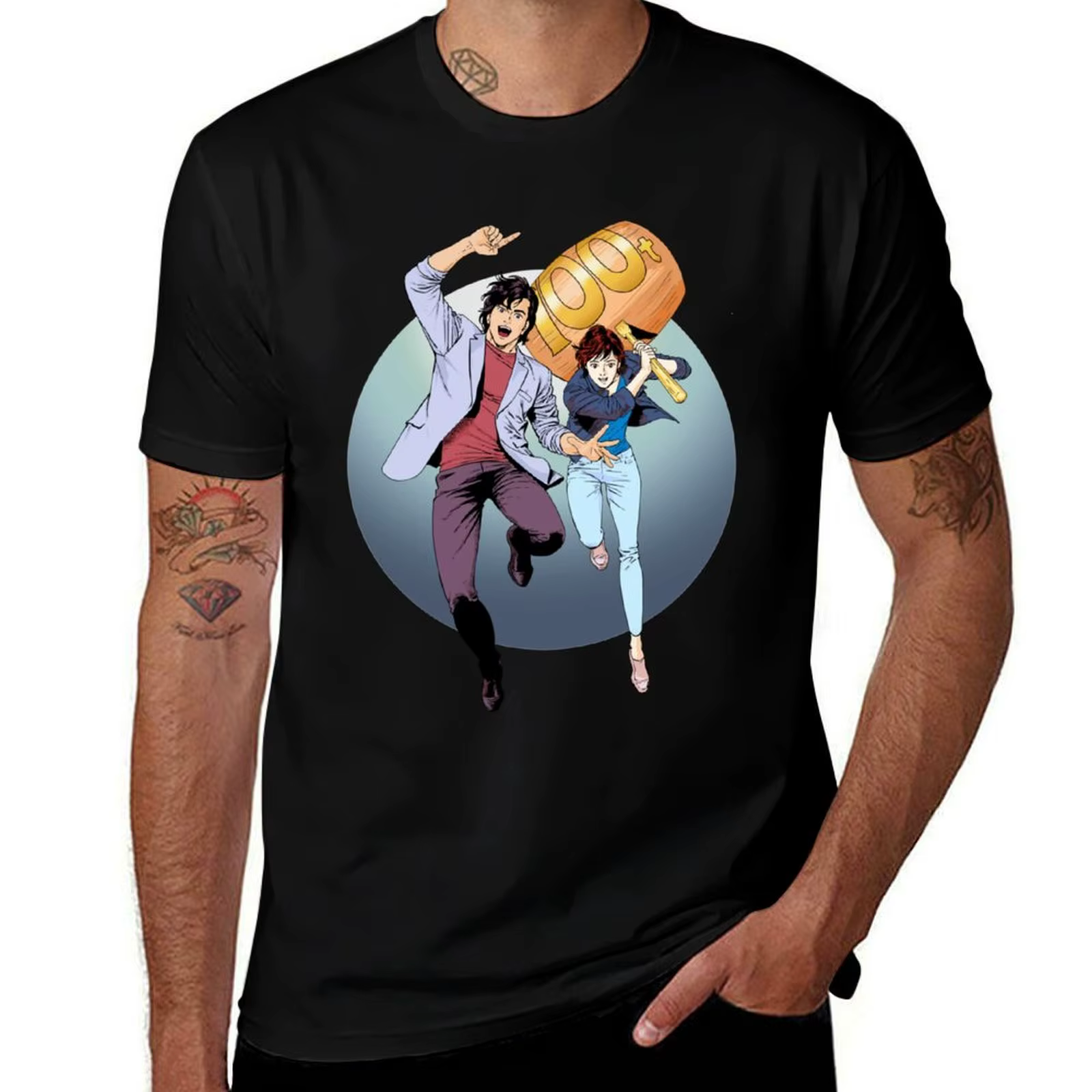 City Hunter alias Nicky Larson100 tonnes T-Shirt graphique t-shirts pour homme t-shirts drôles homme