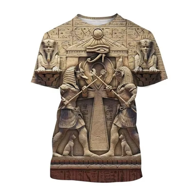 Été ancien pharaon égyptien graphique impression 3D T-Shirts hommes femmes t-shirt décontracté à man