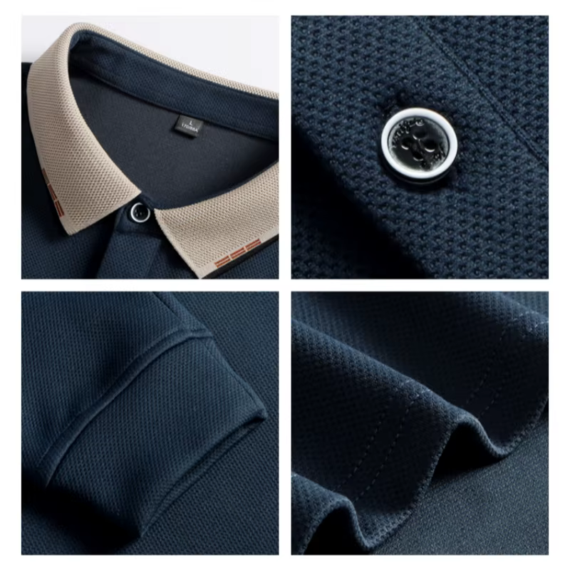 Grande taille 7XL 8XL 9XL automne à manches longues affaires Polo hommes respirant décontracté gymna