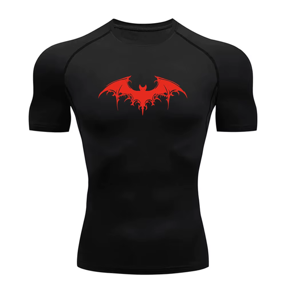 T-shirt de compression pour homme – Vêtement de sport d'été, course à pied, élastique, séchage rapid